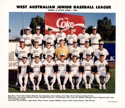 1989 Western Australian State Under-16 Baseball Team