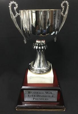 Baseball WA Under 14 Division 4 Premiers trophy