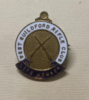 enamelled life membership badge