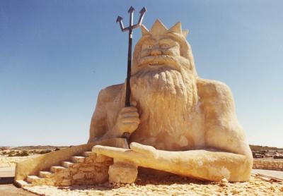 King Neptune statue- Atlantis Marine Park 