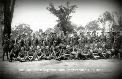 World War 1, Western Australia, 10th Reinforcement, 10 Light Horse, 1915