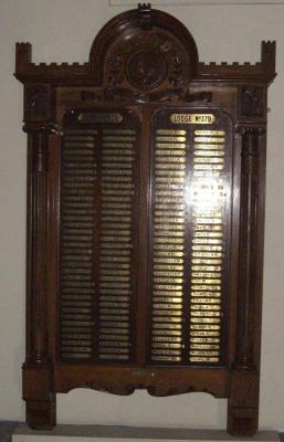 Honour Board - United and Ancient Order of Druids, Lodge 379