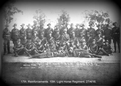 World War 1, Western Australia, 17th Reinforcement, 10 Light Horse, 1916