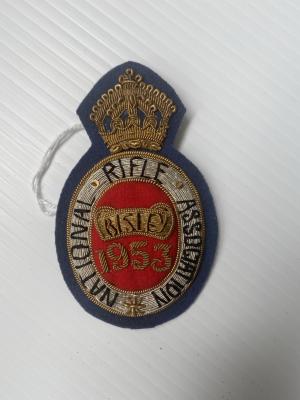 Gold embroidered competition badge