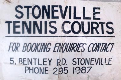 Stoneville Tennis Courts Sign