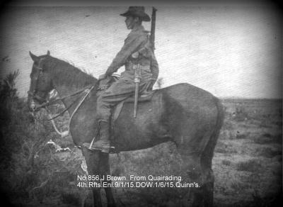 World War 1, Australia, Western Australia, 856 BROWN, 10 Light Horse