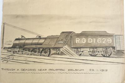 Railway Operating Division - Watercolour Sketch, GARBETT, 1918