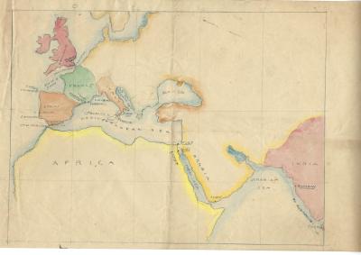 Railway Operating Division - World War 1, Voyage Map, GARBETT, 1918