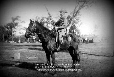 World War 1, Australia, Western Australia, BRICKNELL, 10 Light Horse