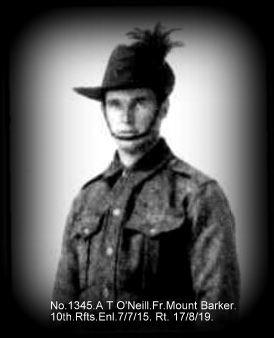 World War 1, Australia, Western Australia, O'NEILL, 10 Light Horse