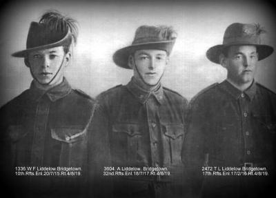 World War 1, Australia, Western Australia, 1336, 2472 and 3604 LIDDELOW, 10 Light Horse