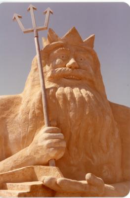 King Neptune Sculpture - Atlantis Marine Park