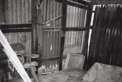 PHOTOGRAPH: INTERIOR OF SHED, ROSEBERY STREET, JOLIMONT