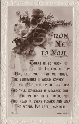 POSTCARD: 'FROM ME TO YOU', JIM AND LILLIAN DENNIS ANNIVERSARY COLLECTION