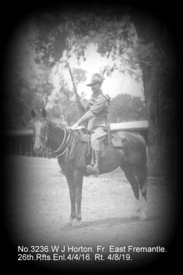 World War 1, Australia, Western Australia, 3236 HORTON, 10 Light Horse