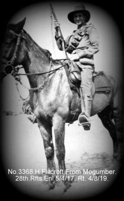 World War 1, Australia, Western Australia, 3368 FLITCROFT, 10 Light Horse