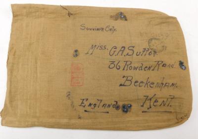 World War 1, Sweetheart Souvenir Parcel from Ypres, LONGMORE / SUTTON, 1918