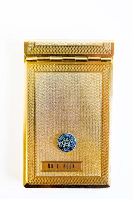 Gold Notebook Case - memorabilia for Golden Jubilee in 1974