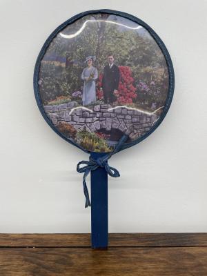 Souvenir - King George VI paddle handheld fan
