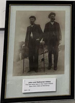 Framed Photograph of  "the Abbey twins", John and Nathaniel