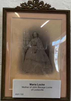 Framed Photograph of  Maria Bavage Locke