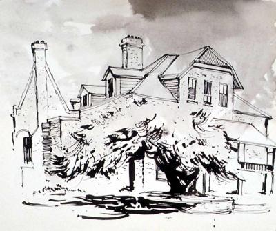 (d. Sketch of Fremantle Arts Centre)