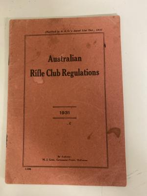 Australian Rifle Club Regulations 1931