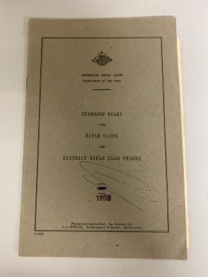 Australian Rifle Club Regulations 1950
