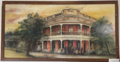 Large Framed Painting of the Vasse Hotel