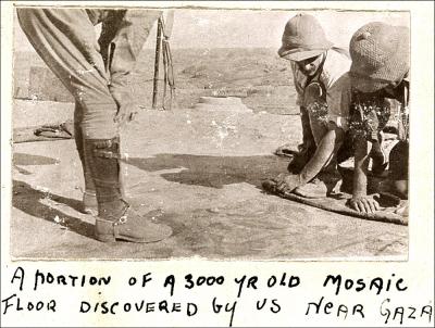 World War 1, South-West Asia, Sinai, Shellal Mosaic Discovery, 10 Light Horse, 1917