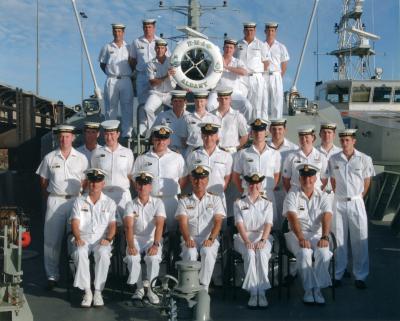 Photo: HMAS ALBANY commissioning crew