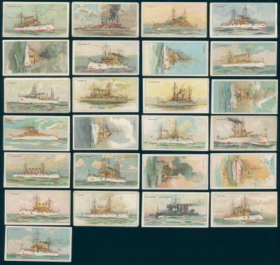 1911 Wills United States Warship Cigarette Cards - Full Step of 25