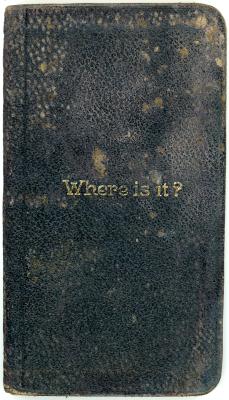 Black Leather-bound Alphabet “Where is it” Notebook 