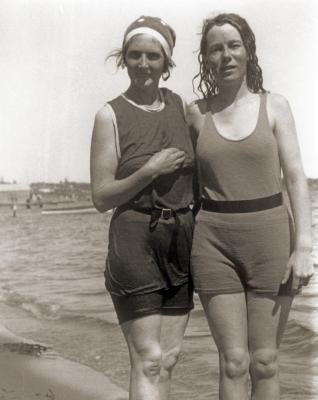 F Hamerton And Sarah Olive Shaw In Bathing Costume