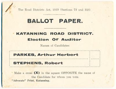 Ballot  papers for Election of Auditor