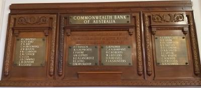 Honour Board - Commonwealth Bank (World War 2)