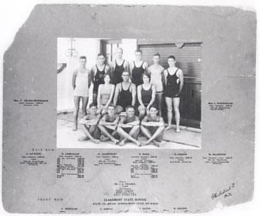 Claremont State School Swimming Team