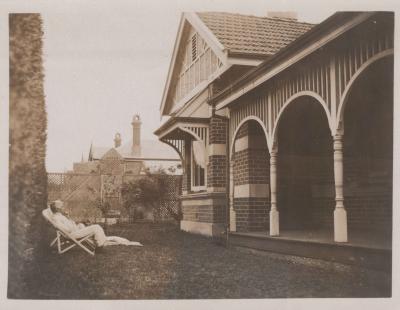 PHOTOGRAPH: MARY NEWMAN IN THE GARDEN