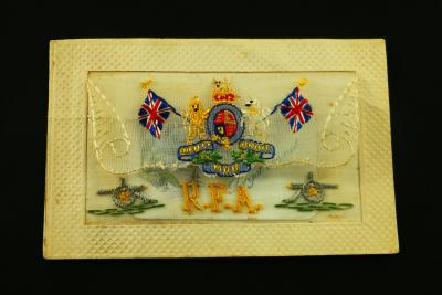 Embroidered RFA WWI Postcard