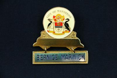 City of Wanneroo Badge - Bernice Marwick