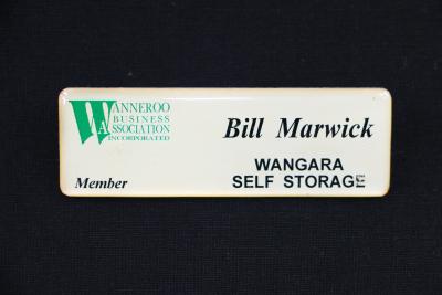 Wanneroo Business Association Badge - Bill Marwick