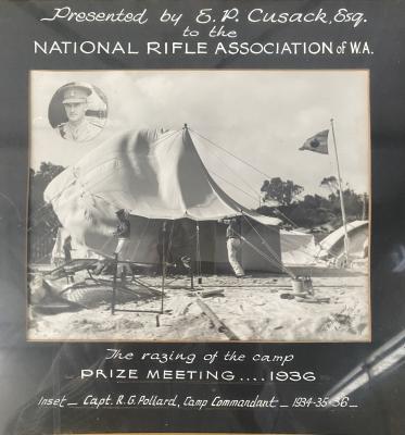 Tent at Swanbourne Rifle Range