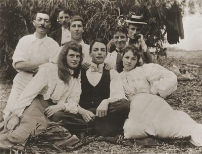 Group Of Young People By The River