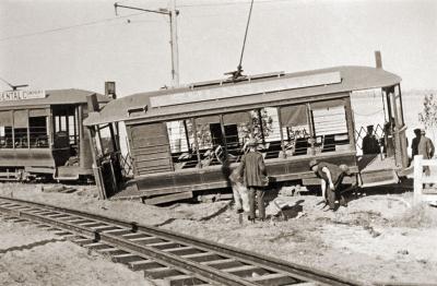 Tram Derailment At Crawley Bay