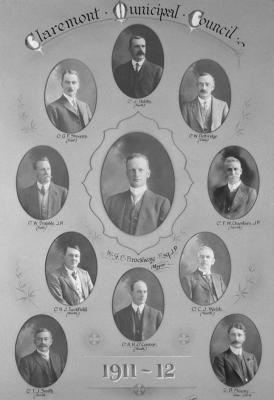 Claremont Municipal Council Mayor & Councillors 1911-1912