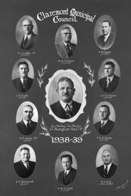 Claremont Municipal Council Mayor & Councillors 1938-1939