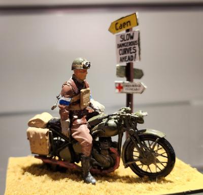 World War 2, Motorcycle Despatch Rider Model, 1944