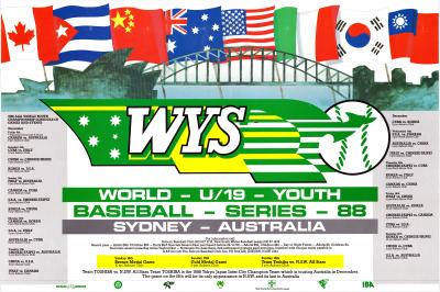 1988 World Under-19 Youth Baseball Series, Sydney – poster