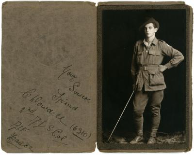 First World War Photograph of Private Davidson Clyde DOWDELL 6310