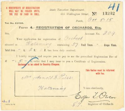 Orchard registration